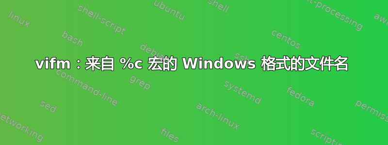 vifm：来自 %c 宏的 Windows 格式的文件名