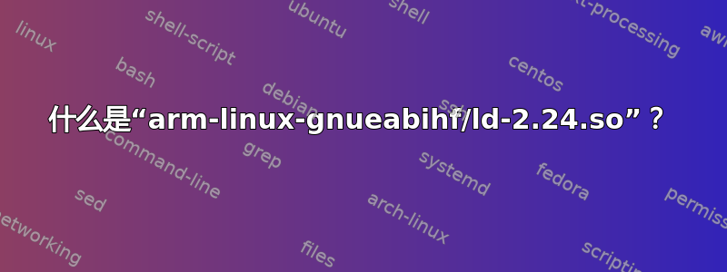 什么是“arm-linux-gnueabihf/ld-2.24.so”？