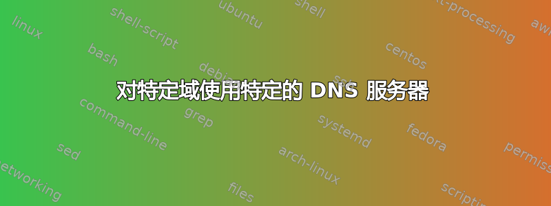 对特定域使用特定的 DNS 服务器