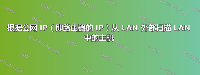 根据公网 IP（即路由器的 IP）从 LAN 外部扫描 LAN 中的主机