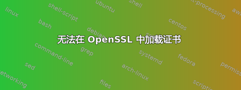 无法在 OpenSSL 中加载证书