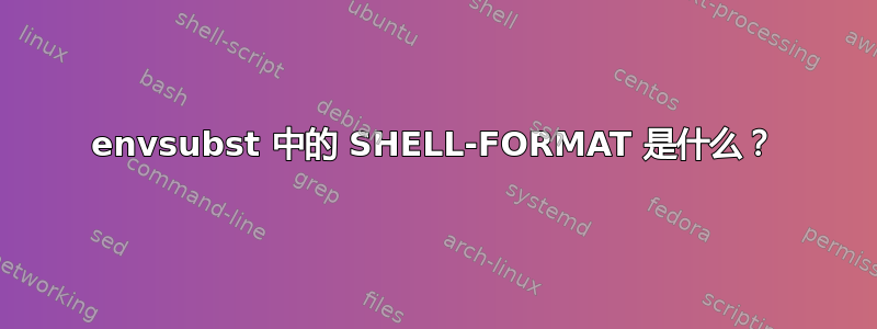 envsubst 中的 SHELL-FORMAT 是什么？