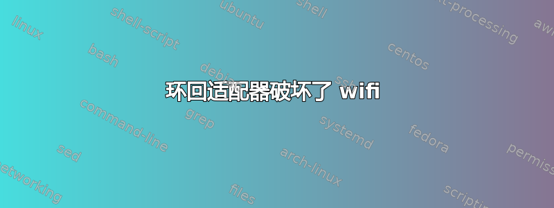 环回适配器破坏了 wifi