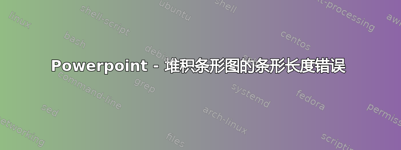 Powerpoint - 堆积条形图的条形长度错误