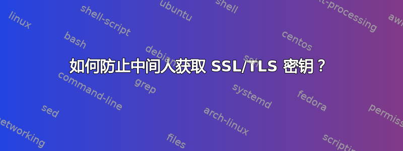 如何防止中间人获取 SSL/TLS 密钥？