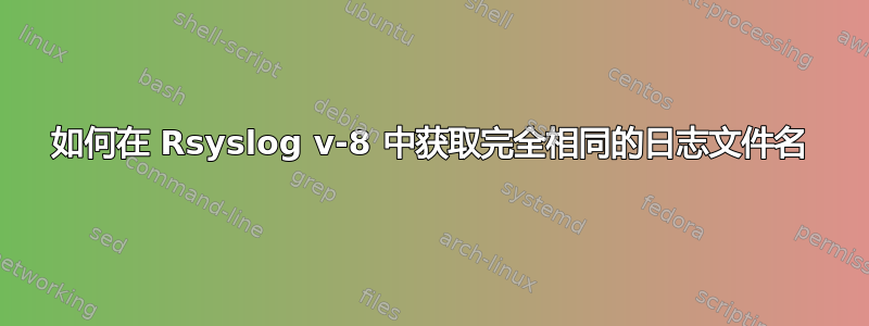 如何在 Rsyslog v-8 中获取完全相同的日志文件名