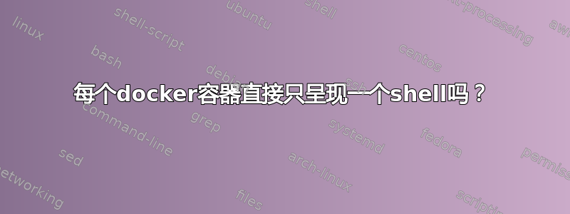 每个docker容器直接只呈现一个shell吗？