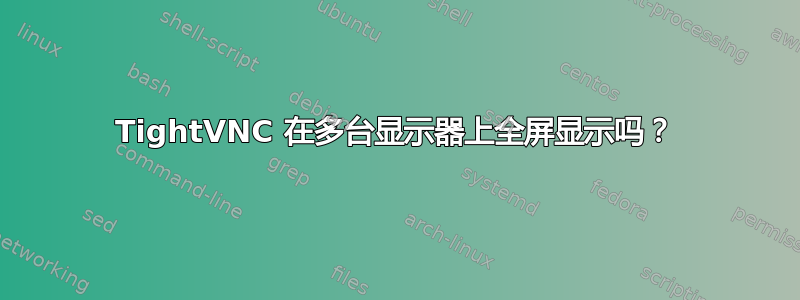 TightVNC 在多台显示器上全屏显示吗？