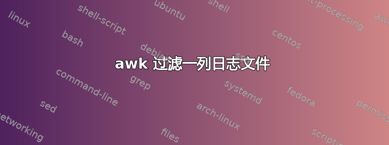 awk 过滤一列日志文件