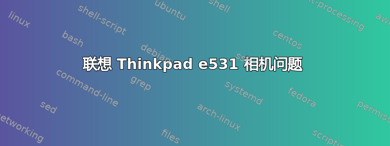 联想 Thinkpad e531 相机问题