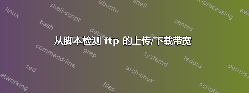 从脚本检测 ftp 的上传/下载带宽