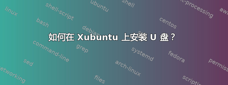 如何在 Xubuntu 上安装 U 盘？