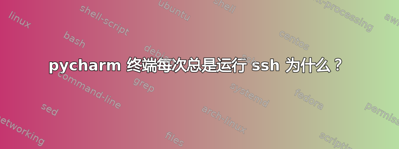 pycharm 终端每次总是运行 ssh 为什么？