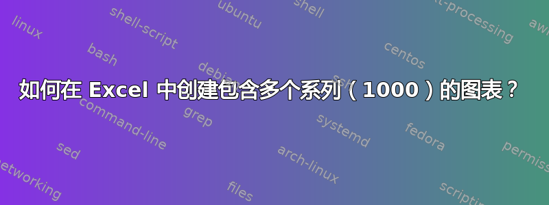 如何在 Excel 中创建包含多个系列（1000）的图表？