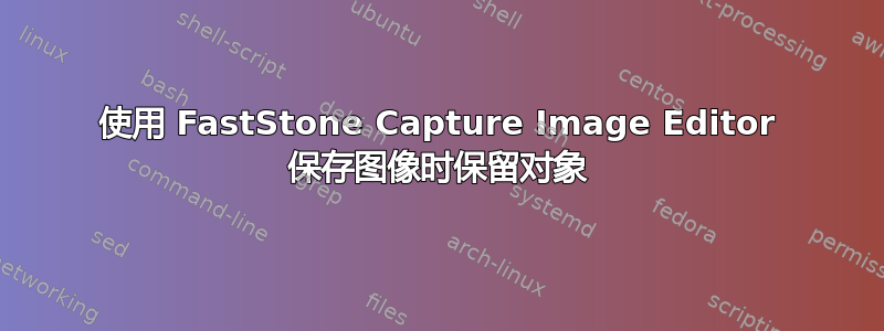 使用 FastStone Capture Image Editor 保存图像时保留对象