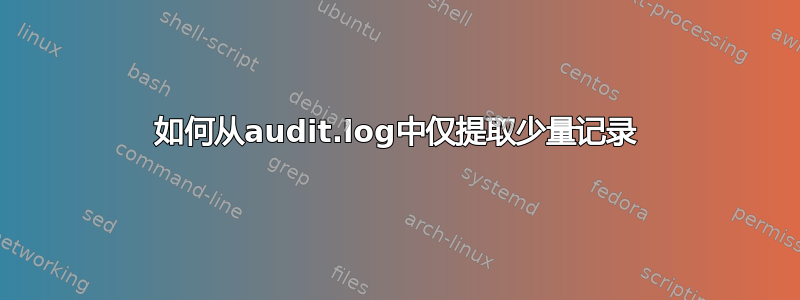 如何从audit.log中仅提取少量记录