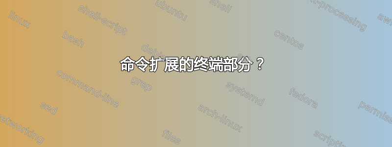 命令扩展的终端部分？