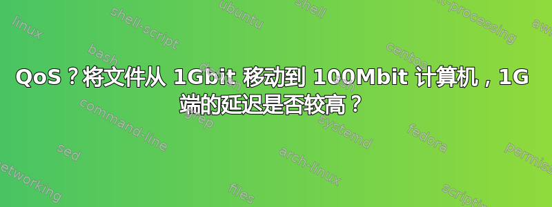 QoS？将文件从 1Gbit 移动到 100Mbit 计算机，1G 端的延迟是否较高？