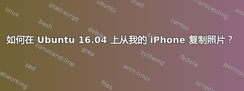 如何在 Ubuntu 16.04 上从我的 iPhone 复制照片？