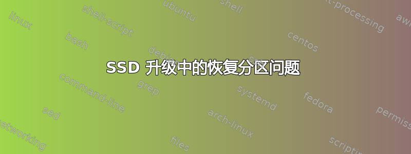 SSD 升级中的恢复分区问题