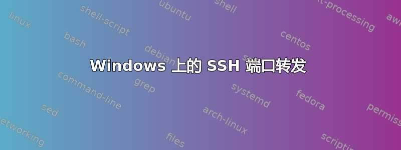 Windows 上的 SSH 端口转发