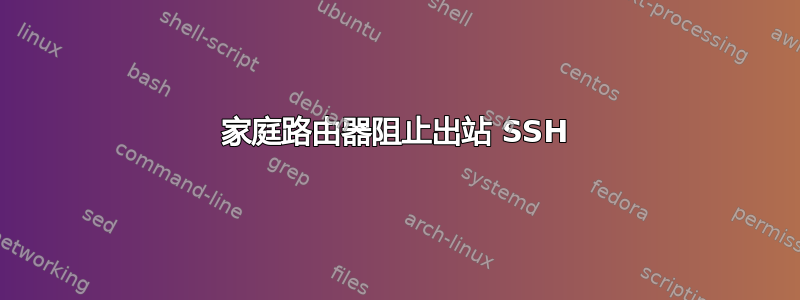 家庭路由器阻止出站 SSH