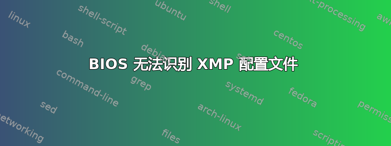 BIOS 无法识别 XMP 配置文件