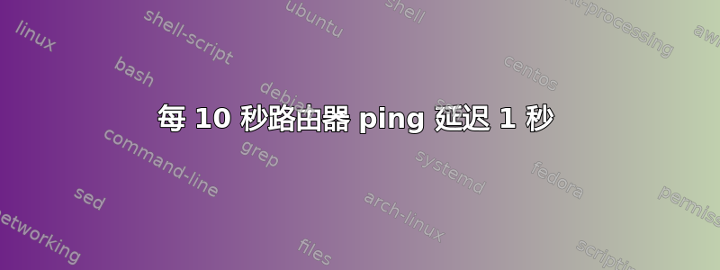 每 10 秒路由器 ping 延迟 1 秒