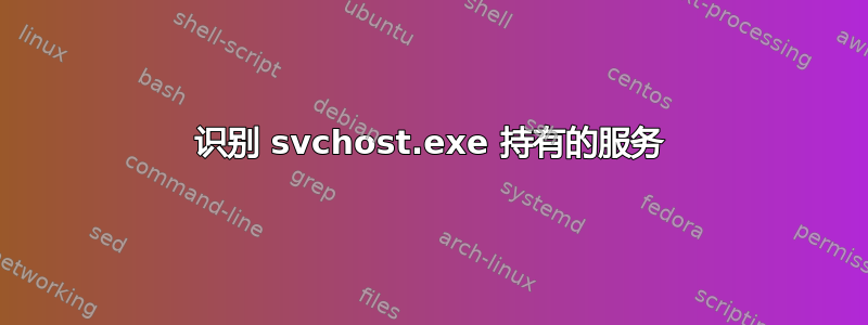 识别 svchost.exe 持有的服务