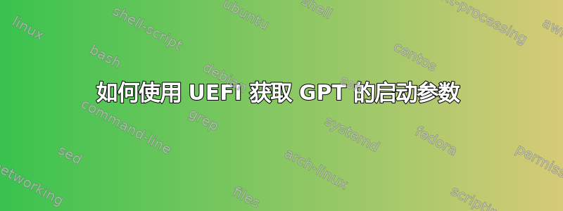 如何使用 UEFI 获取 GPT 的启动参数