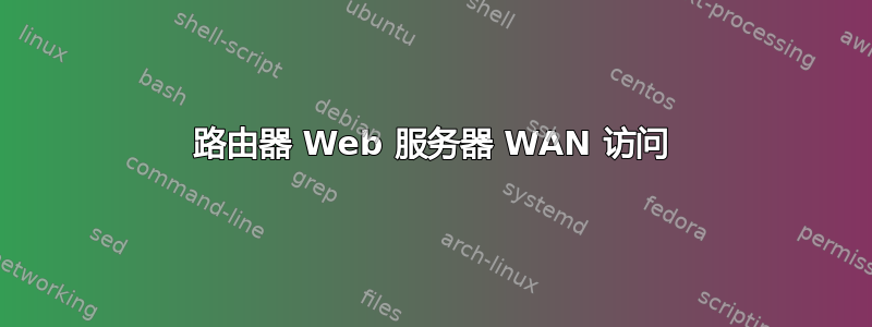 路由器 Web 服务器 WAN 访问