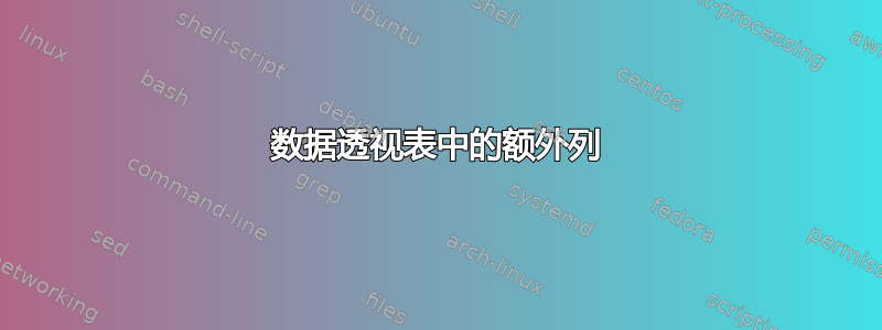 数据透视表中的额外列