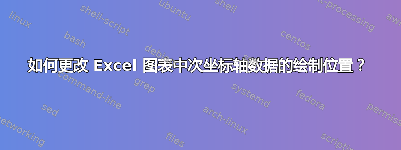 如何更改 Excel 图表中次坐标轴数据的绘制位置？