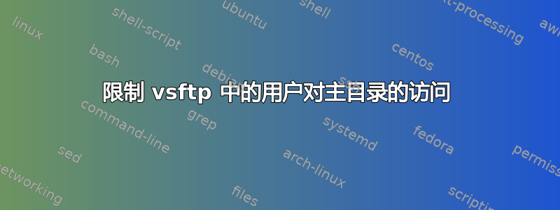 限制 vsftp 中的用户对主目录的访问