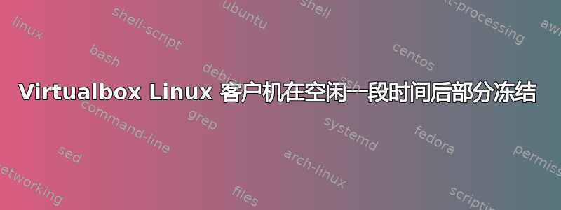 Virtualbox Linux 客户机在空闲一段时间后部分冻结