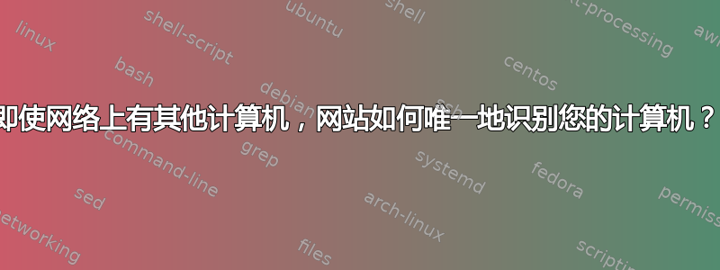 即使网络上有其他计算机，网站如何唯一地识别您的计算机？