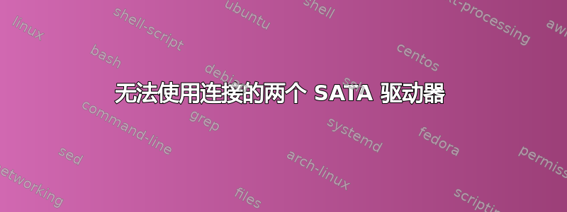 无法使用连接的两个 SATA 驱动器