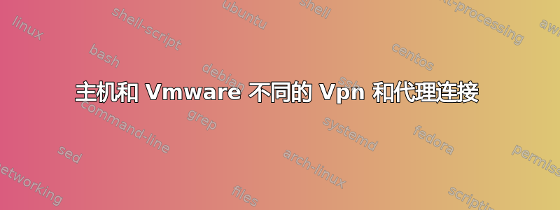 主机和 Vmware 不同的 Vpn 和代理连接