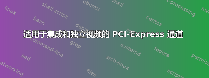 适用于集成和独立视频的 PCI-Express 通道