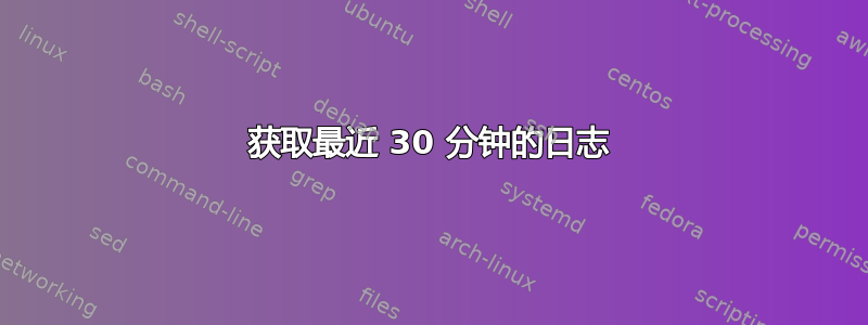 获取最近 30 分钟的日志