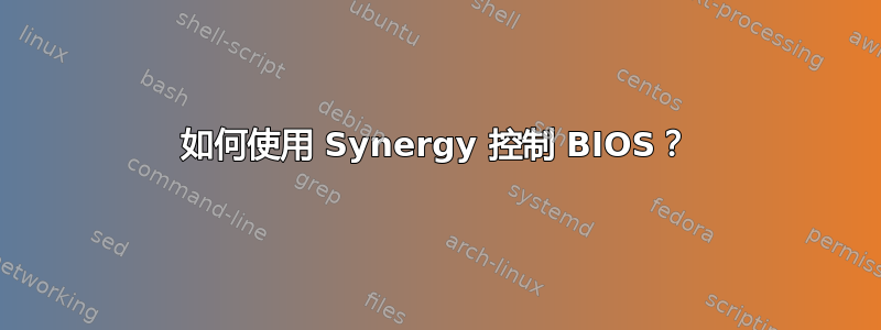 如何使用 Synergy 控制 BIOS？