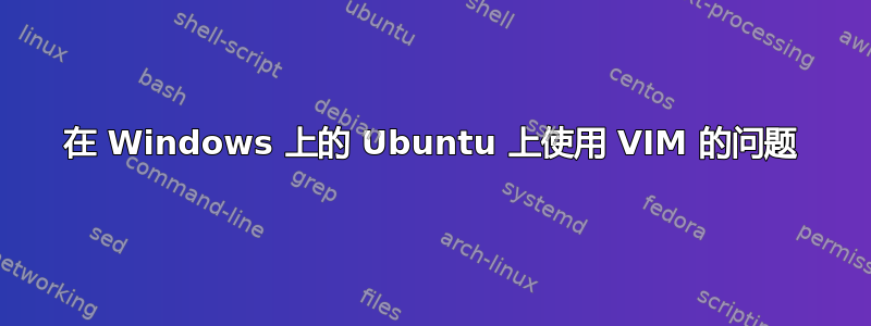 在 Windows 上的 Ubuntu 上使用 VIM 的问题