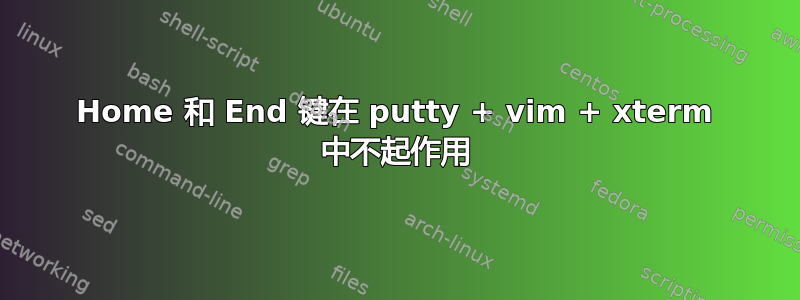 Home 和 End 键在 putty + vim + xterm 中不起作用