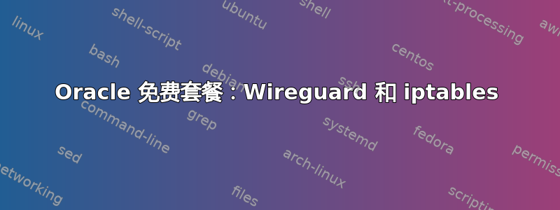 Oracle 免费套餐：Wireguard 和 iptables