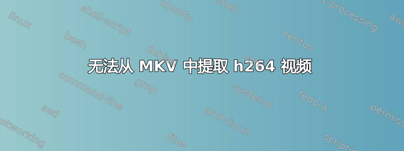 无法从 MKV 中提取 h264 视频