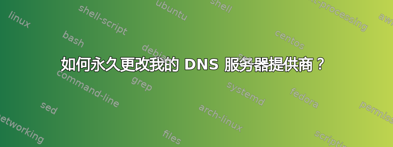 如何永久更改我的 DNS 服务器提供商？