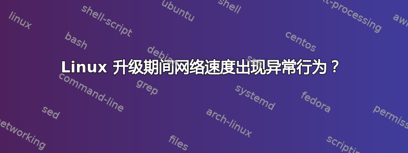 Linux 升级期间网络速度出现异常行为？