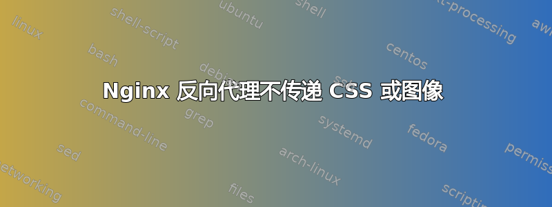 Nginx 反向代理不传递 CSS 或图像