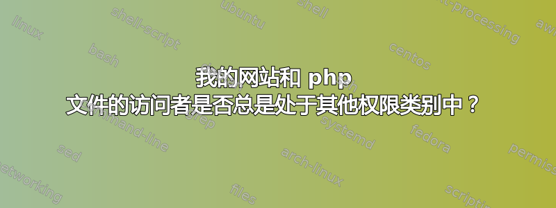 我的网站和 php 文件的访问者是否总是处于其他权限类别中？