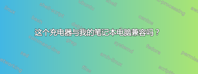 这个充电器与我的笔记本电脑兼容吗？